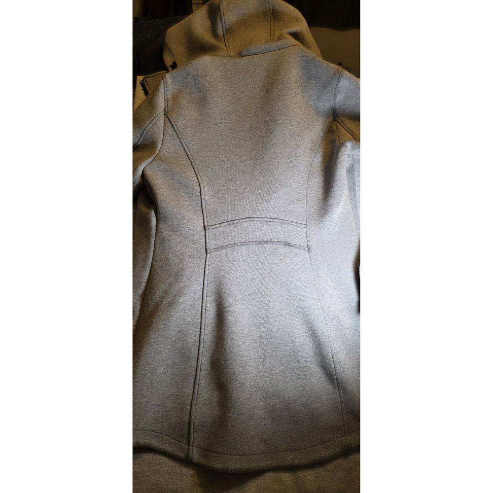 ANDREW MARC Women Grey Ribbed Coat Double Breasted Jacket Small - Picture 5 of 12